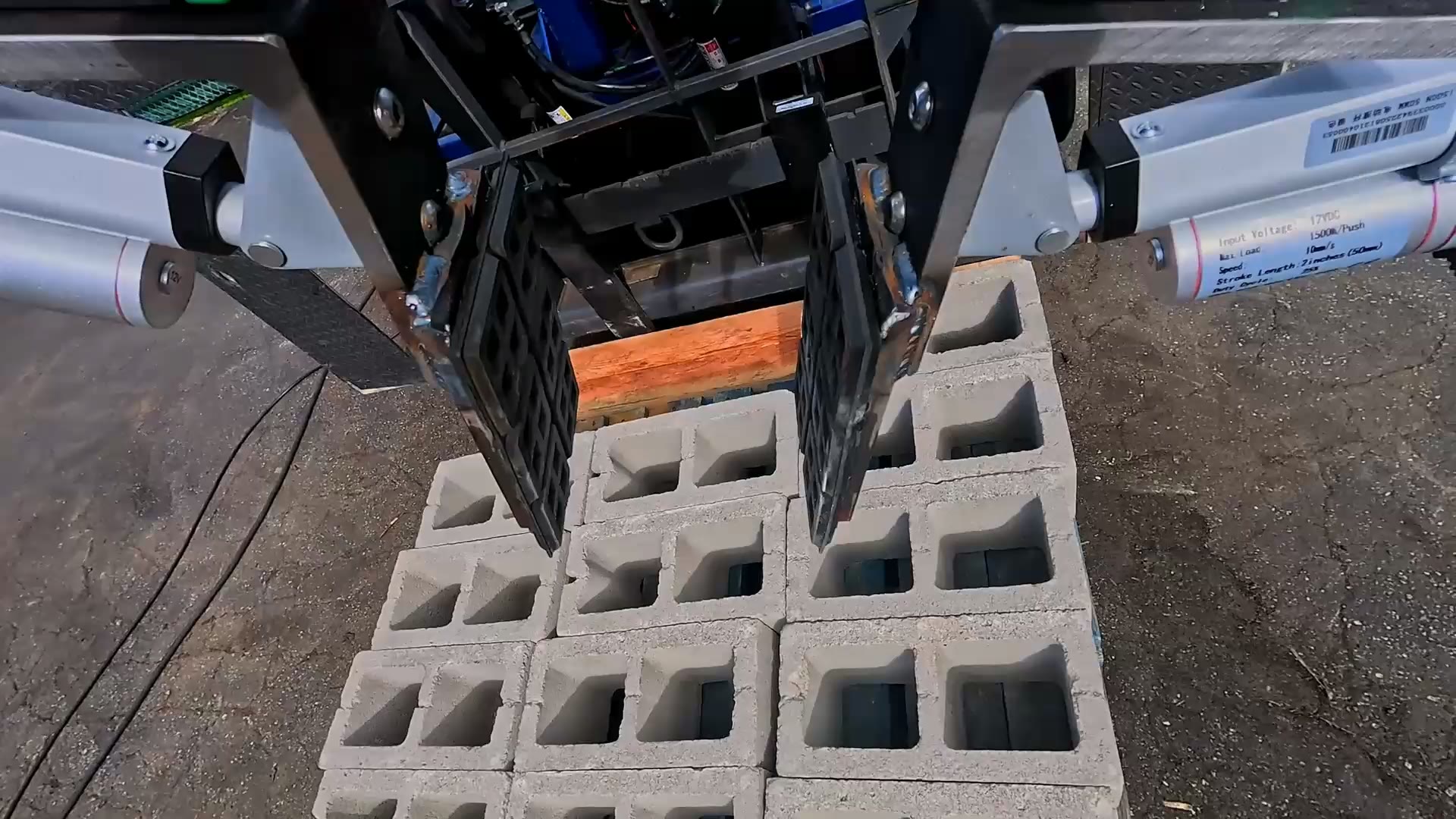 Gritt machine on an active jobsite